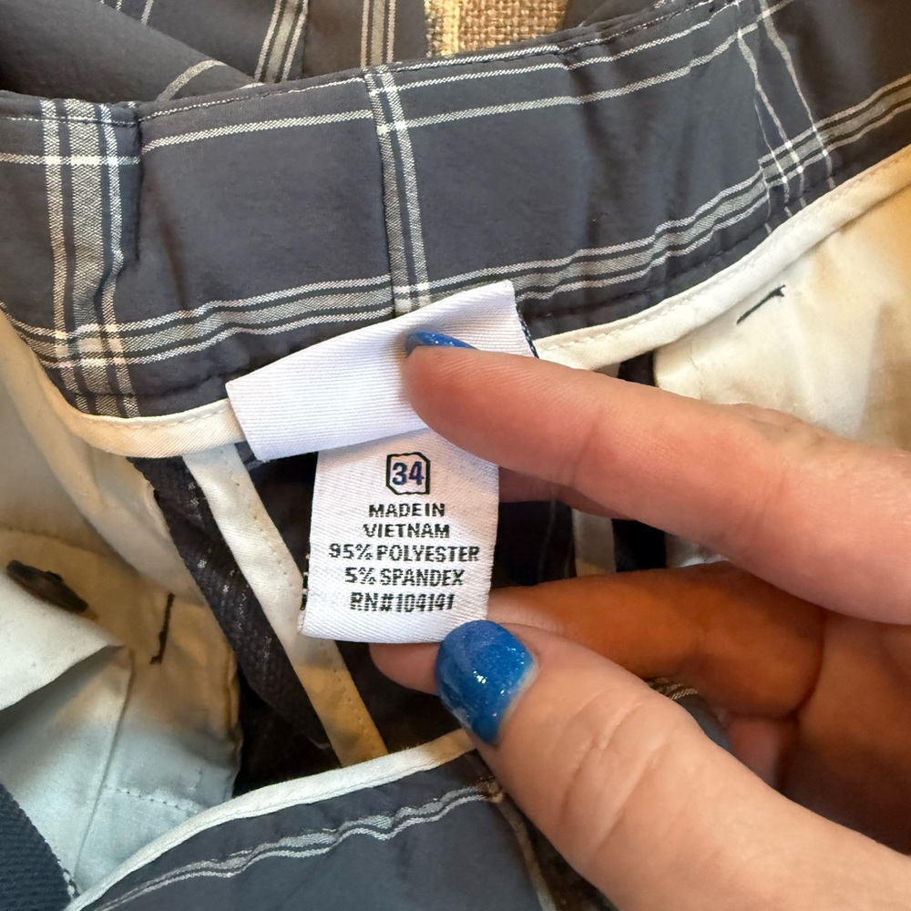 Slazenger Blue and Gray Flat Front Shorts - Picture 3 of 7
